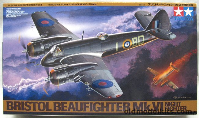 Tamiya 1/48 Bristol Beaufighter Mk.VI Night Fighter, 61064-2800 plastic model kit